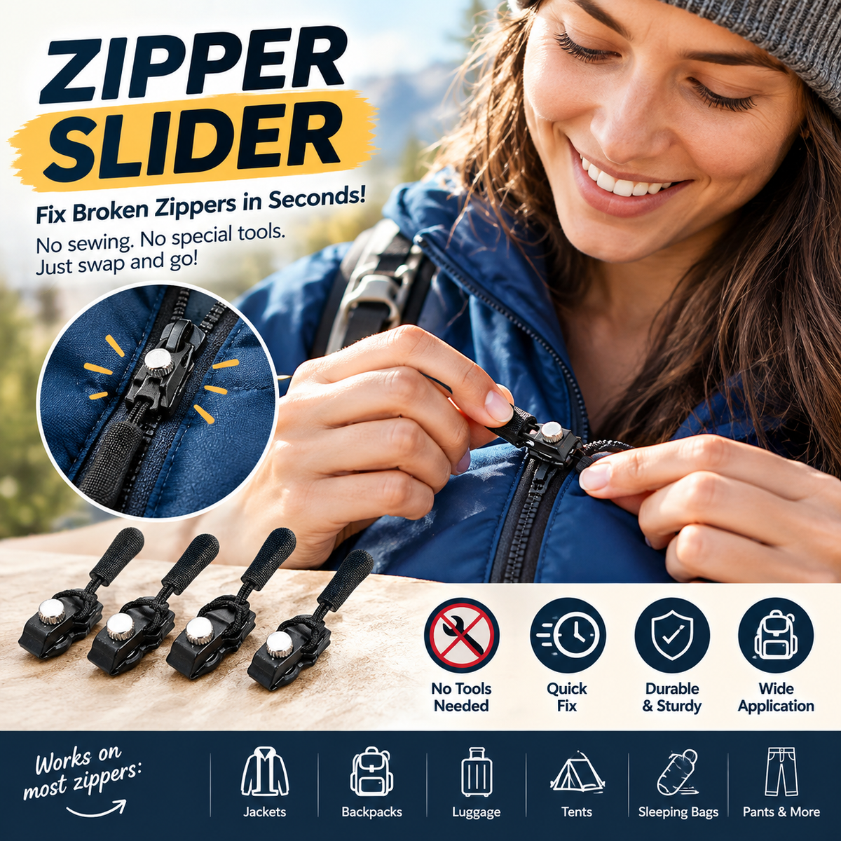 🔧 Universal Zipper Repair Tool | Instant Fix for Broken Zippers