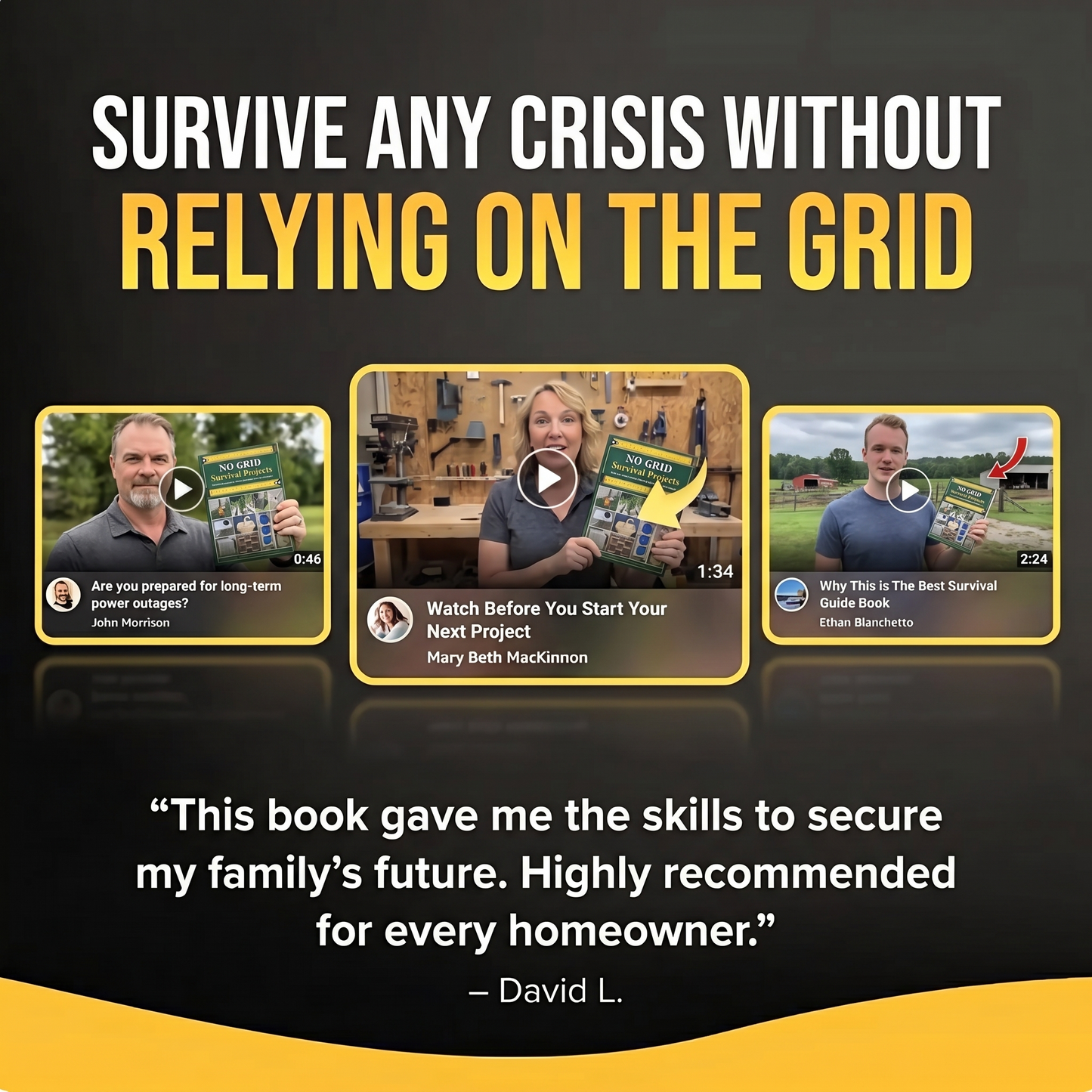 NO GRID Survival Projects: How to Produce Everything You Need on Your Property