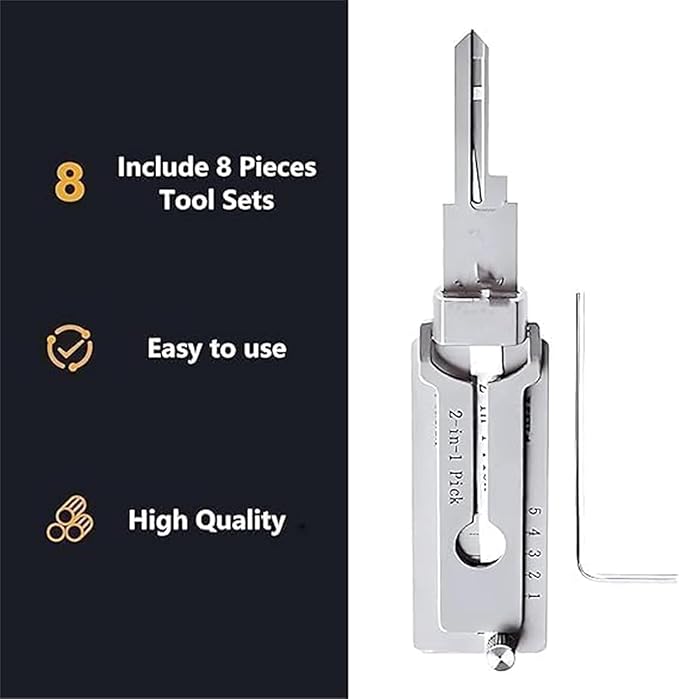 🔥HOT SALE 49% OFF⚒️Stainless Steel Master Key Locksmith Training Tool, SS001 Pro Tool, Practical Cylinder Set