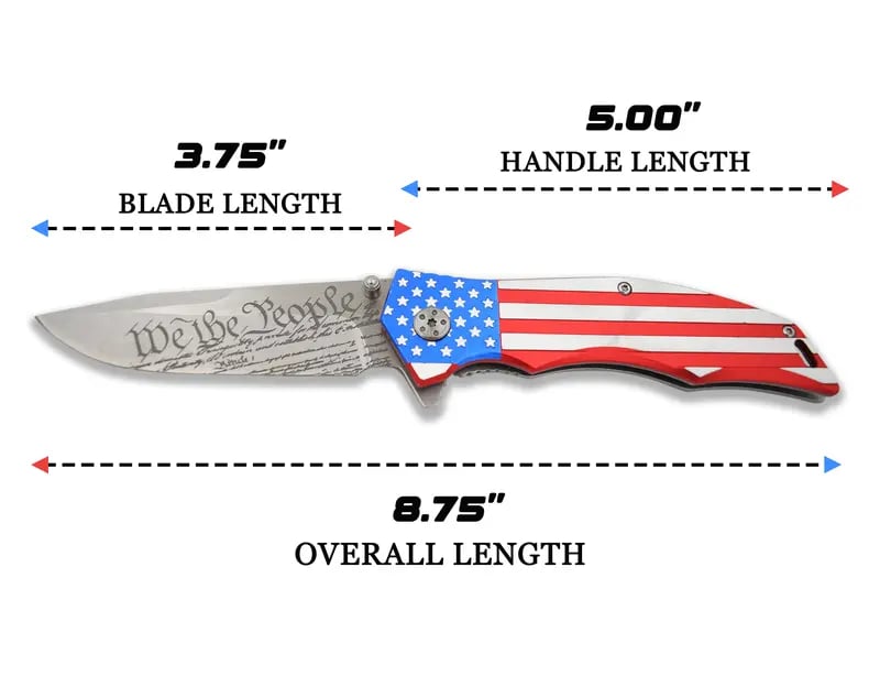 🇺🇸 Patriotic "We The People" Folding Pocket Knife