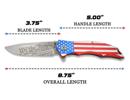 🇺🇸 Patriotic "We The People" Folding Pocket Knife