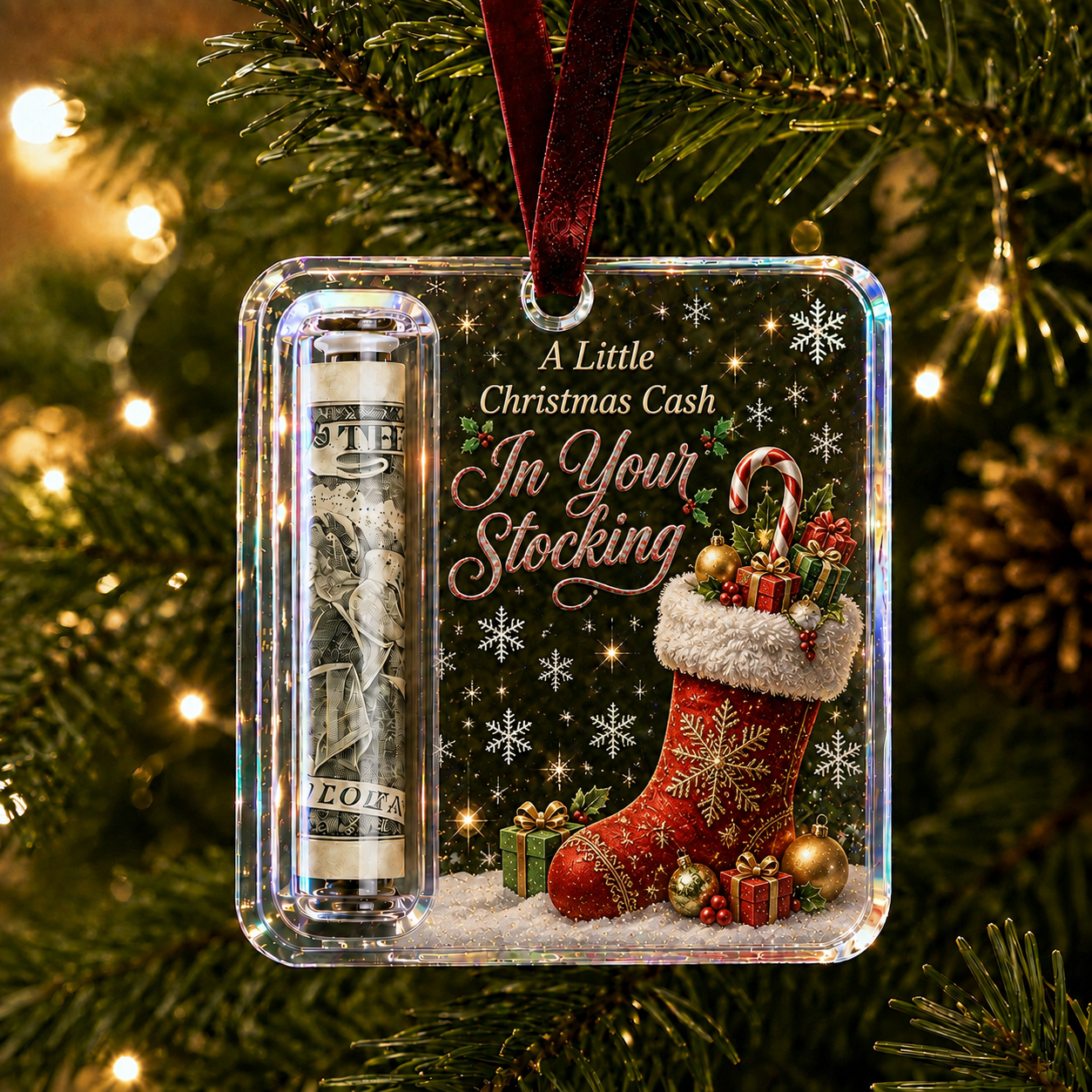 🔥Last 40pcs🎉-✨🎄Christmas Cash Gift Holder Ornament