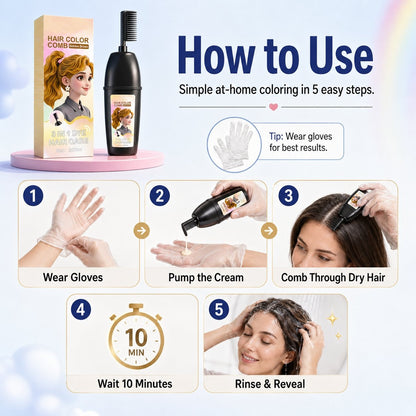 🔥LAST DAY 49% OFF -3-in-1 Instant Hair Color Comb