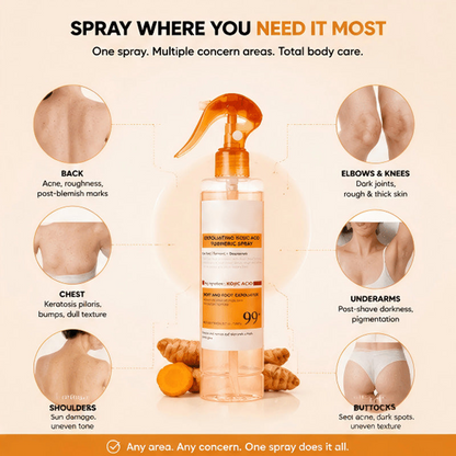 PEEL SHOT 99% Kojic Acid + Turmeric Body Exfoliating Spray