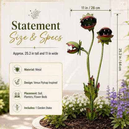 LAST DAY 49% OFF - Whimsical Metal Carnivorous Plant Garden Stake