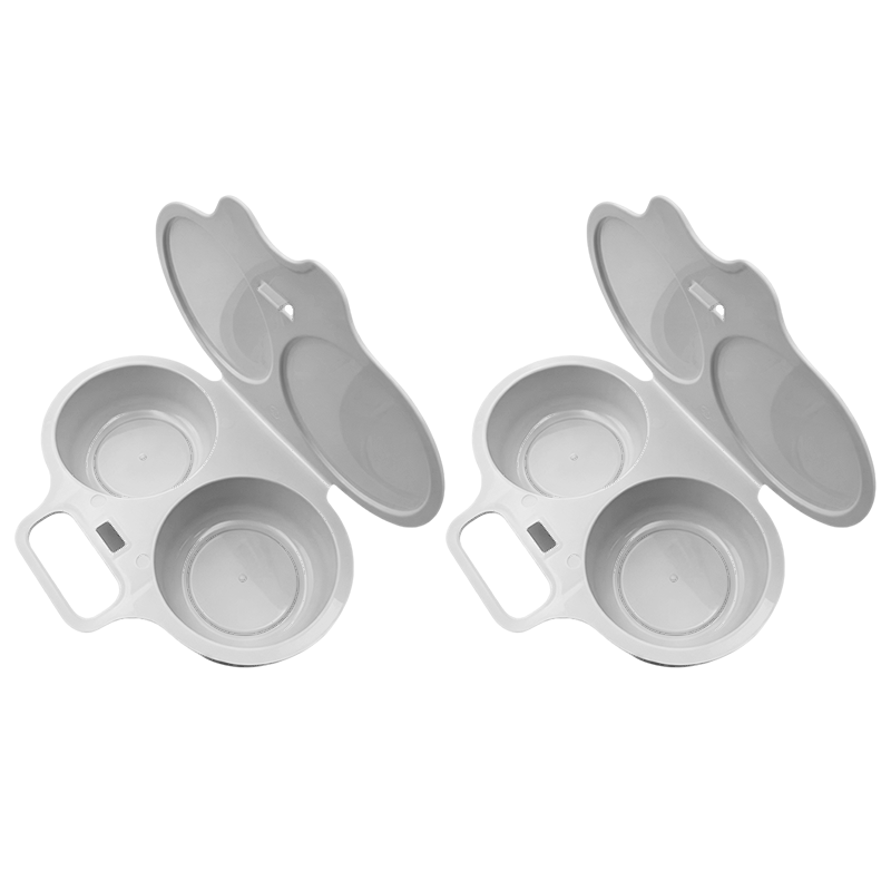 Microwave Egg Poacher with Dual Cavities – Easy Breakfast Maker for Perfect Poached Eggs