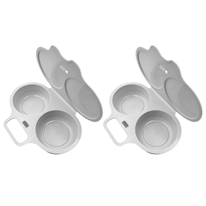 Microwave Egg Poacher with Dual Cavities – Easy Breakfast Maker for Perfect Poached Eggs