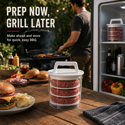 🔥 BBQ Season Essential! 🍔 Burger Patty Press Kit – Perfect For Grilling, Parties & Family Nights!