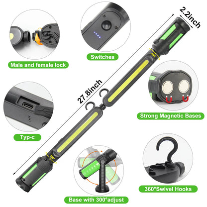 2400LM Rechargeable LED Work Light Bar