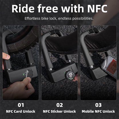 Secure Smart NFC Bicycle U-Lock – Keyless & Ultra Convenient🚲✨