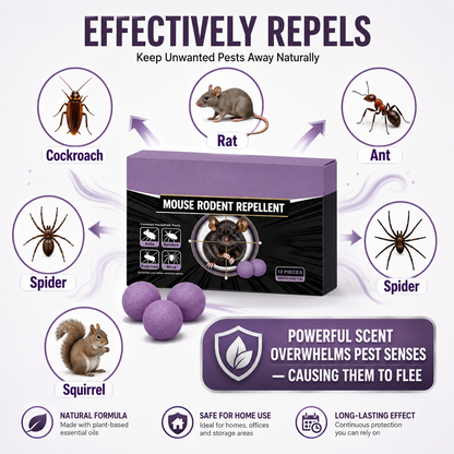 🔥 Limited Edition 49% OFF 🟣 Natural Peppermint Rodent Repellent Tablets – 12 Pack