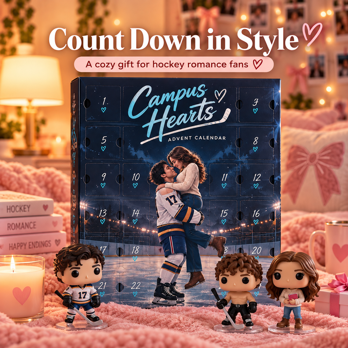 💗 50% OFF Campus Hearts Advent Calendar – 24 Days of Hockey Romance Surprises 🏒