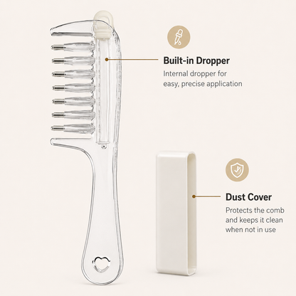💆 Precision Scalp Applicator Comb with Roller-Ball Teeth for Hair Oils ✨