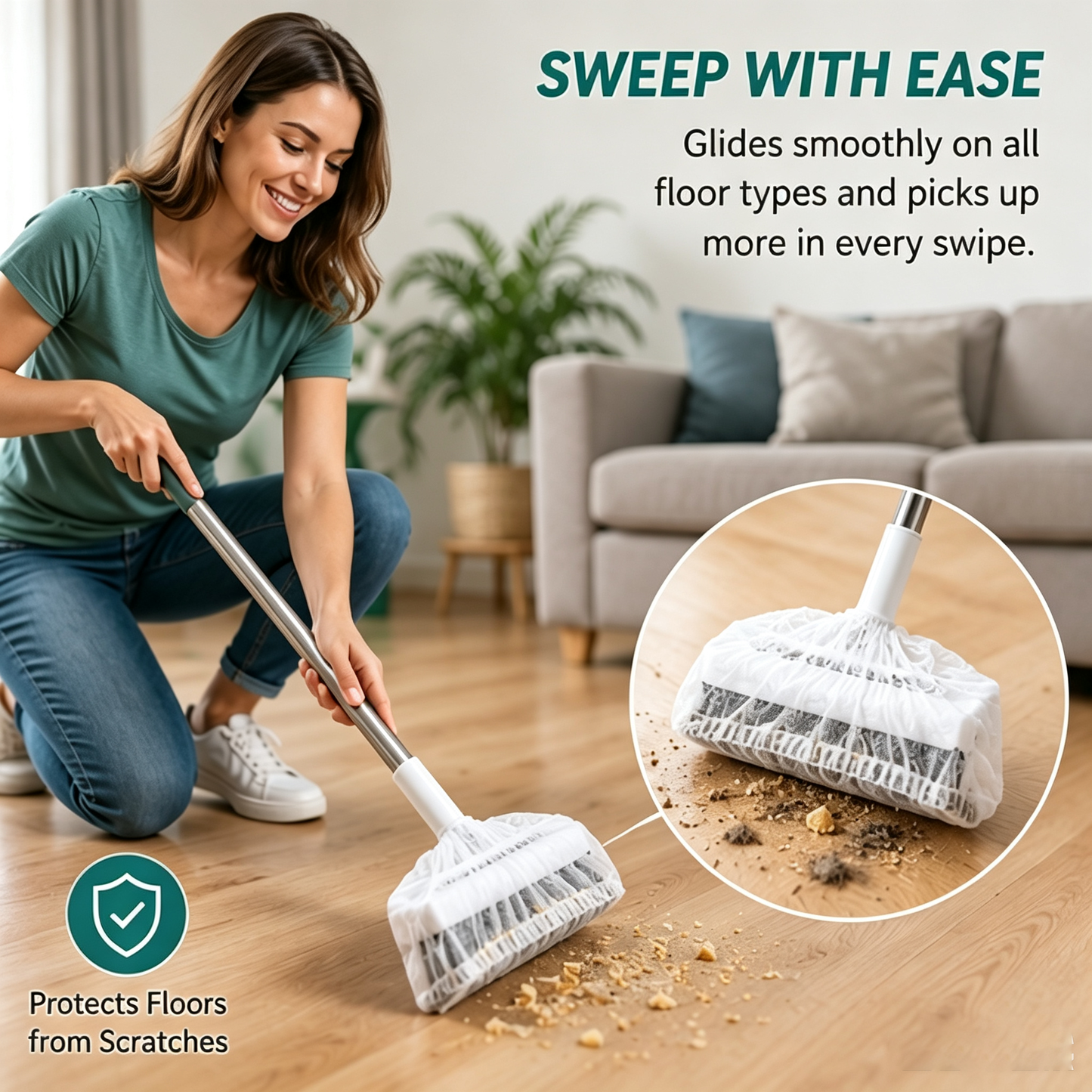 🔥Bestseller | Disposable Broom Dust Cover(100pcs)