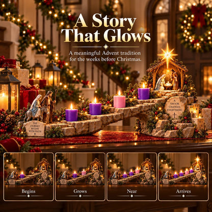 ✝️Journey to Bethlehem -4-Week Lighted Advent Nativity Path