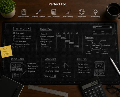 🖊️✨The Blueprint Deskmat Includes the Blueprint Marker💻A Double-Sided Deskmat to Draw, Erase & Redraw As Needed. 🎁Buy 2 Sets Free Shipping
