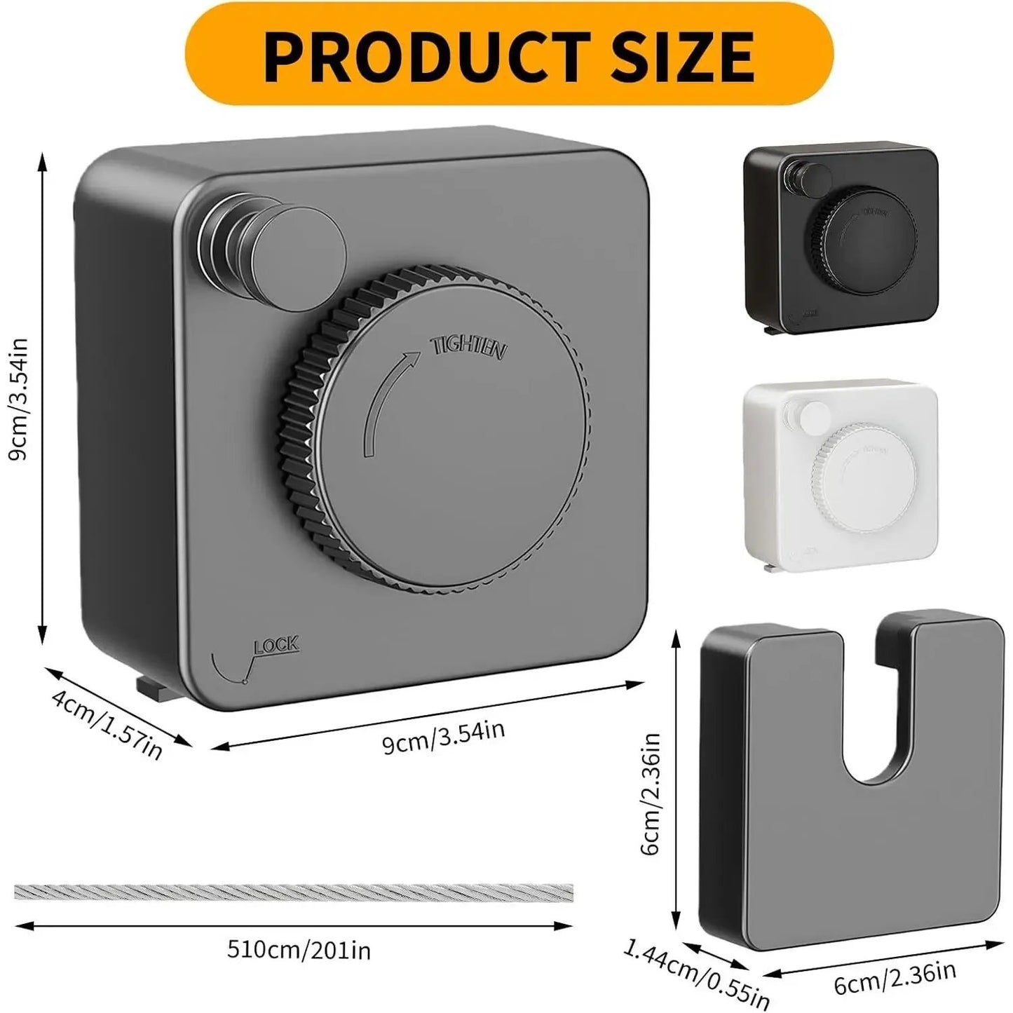 ✨Retractable Stainless Steel Clothesline – Dry More, Save Space