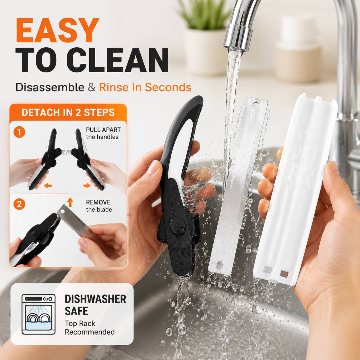 ✂️ 2-in-1 Kitchen Scissors With Cutting Board – Smart Food Prep Tool