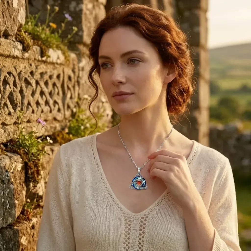 💎 Birthstone Celtic Knot Necklace for Women