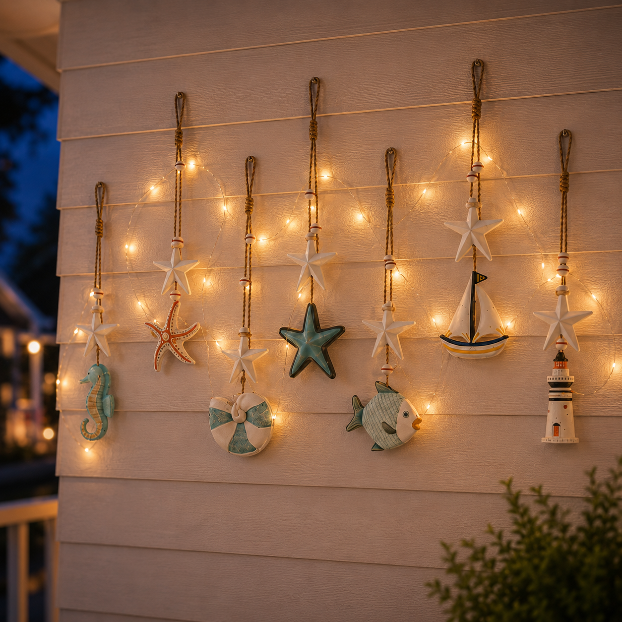 🌊✨ Seaside Glow Wall Hangings — Set of 7 🏡💙 Bring the Quiet Charm of the Coast Into Your Home 🌴🐚