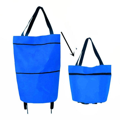 🛒 Large-capacity folding push-pull shopping bag - The perfect choice for large-scale shopping trips