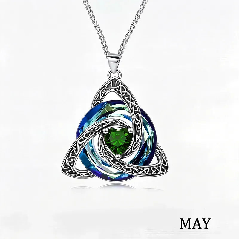 💎 Birthstone Celtic Knot Necklace for Women