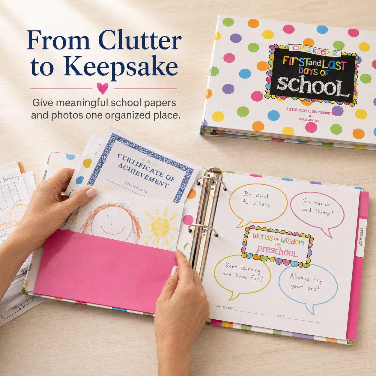 🔥LAST DAY 50% OFF - 📚First & Last Day School Memory Keepsake Binder