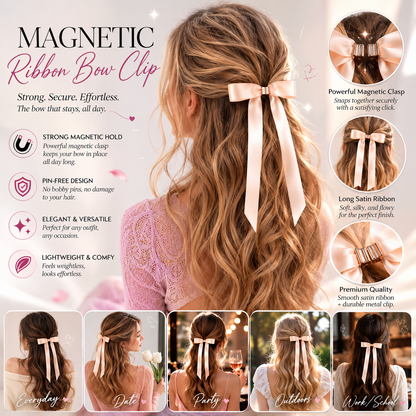 💖Metal Bow Magnetic Hair Clip 🎀