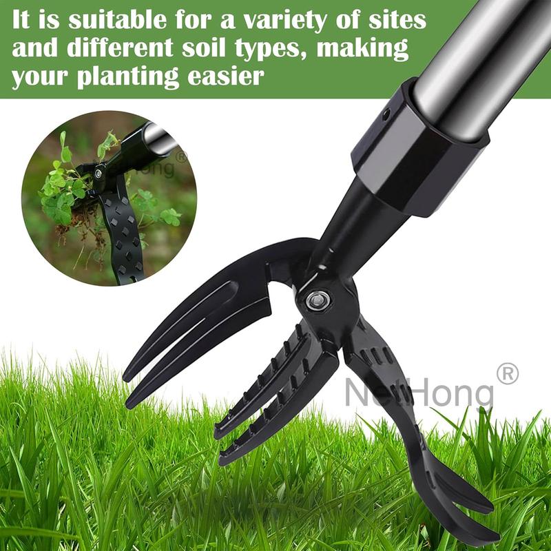 4-Claw Stand Up Weeder – Remove Weeds Without Bending, Pulling or Kneeling