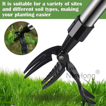 4-Claw Stand Up Weeder – Remove Weeds Without Bending, Pulling or Kneeling