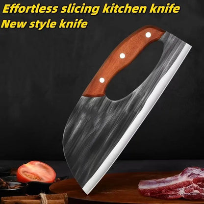 🔪Forged Cleaver Knife Set - Heavy Duty Meat & Vegetable Chef Knives for Kitchen & BBQ