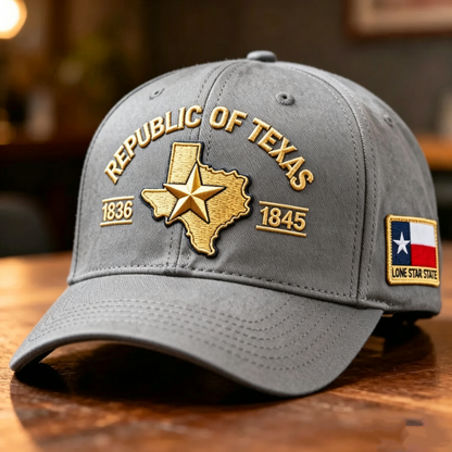Republic of Texas Embroidered Hat, 🔥Buy 2 FREE SHIPPING