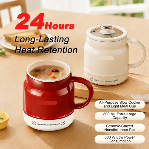 ☕ Portable Electric Cooking Mug – 800ML Multi-Function Hot Cup for Milk, Water, Soup & Travel ✈️💨