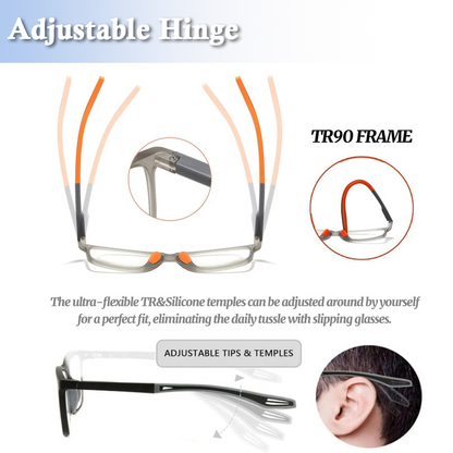 Anti-Blue Light Progressive Reading Glasses – Lightweight Multifocal Eyewear for Men & Women
