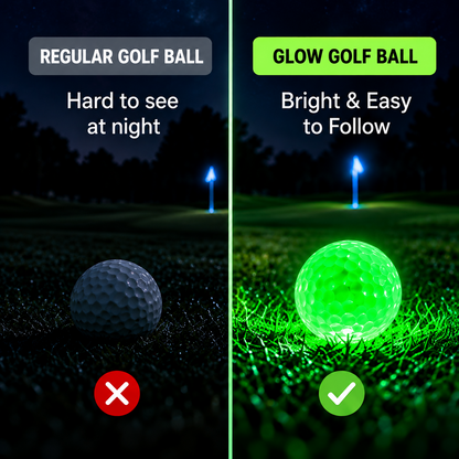 Glow-in-the-Dark Golf Balls (6-Pack) for Night Play