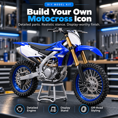 🏁 DIY Motocross Dirt Bike Model Kit – Build & Display 🏍️