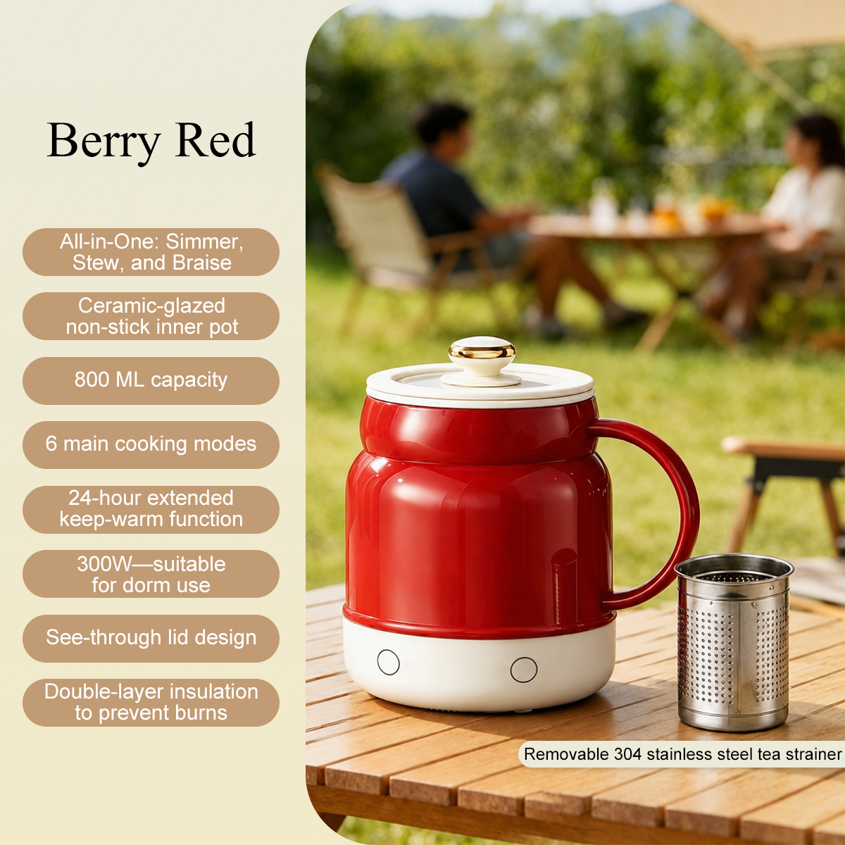 ☕ Portable Electric Cooking Mug – 800ML Multi-Function Hot Cup for Milk, Water, Soup & Travel ✈️💨