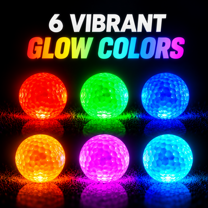 Glow-in-the-Dark Golf Balls (6-Pack) for Night Play