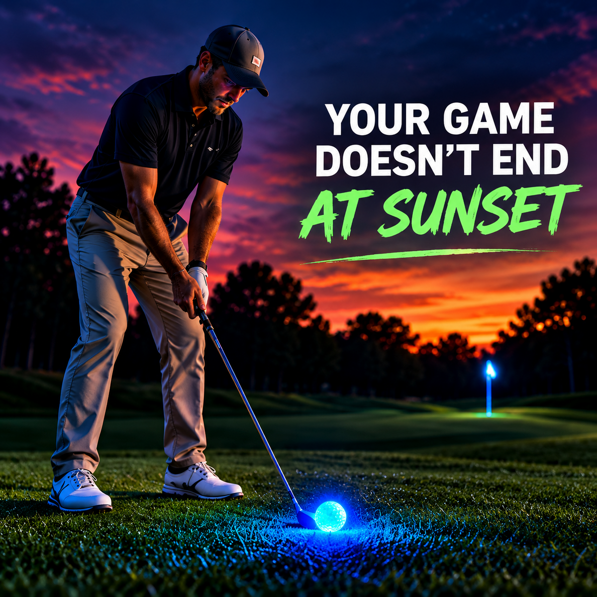 Glow-in-the-Dark Golf Balls (6-Pack) for Night Play