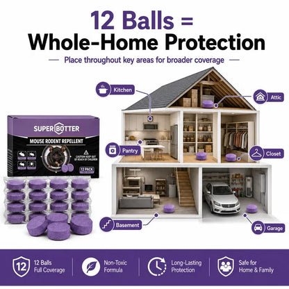 12-Pack Rodent Repellent Balls – Natural Pest Control 🐭