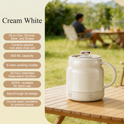 ☕ Portable Electric Cooking Mug – 800ML Multi-Function Hot Cup for Milk, Water, Soup & Travel ✈️💨