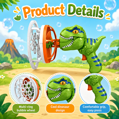 🦖Dinosaur Bubble Gun – Fun Bubbles, Happy Childhood
