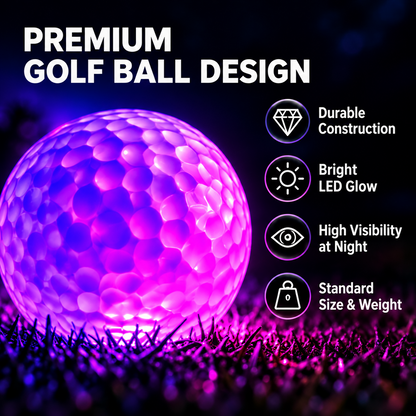 Glow-in-the-Dark Golf Balls (6-Pack) for Night Play