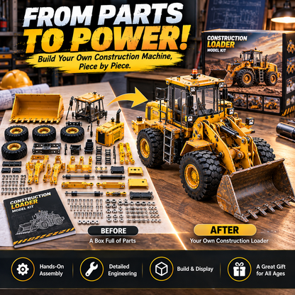 🏗️ Build It Yourself! 🔧 Construction Wheel Loader Model Kit