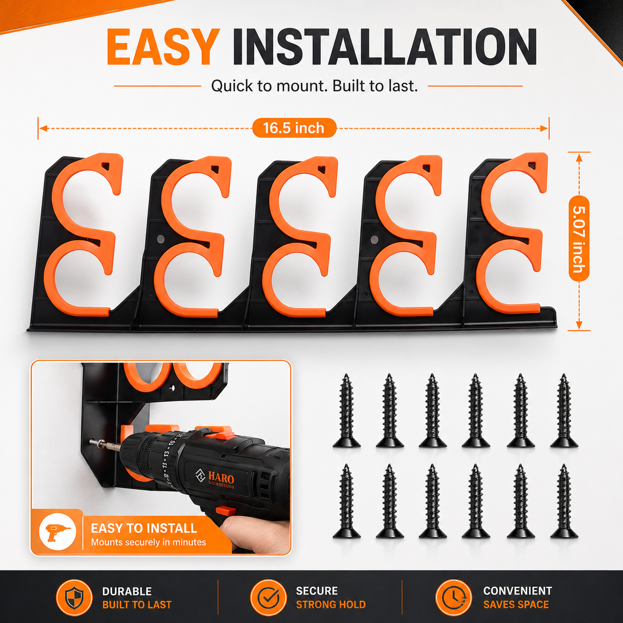 🎣 Heavy-Duty 10-Rod Garage Fishing Pole Holder 💪 – Wall & Ceiling Mount Organizer 🧰🏠