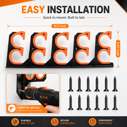 🎣 Heavy-Duty 10-Rod Garage Fishing Pole Holder 💪 – Wall & Ceiling Mount Organizer 🧰🏠