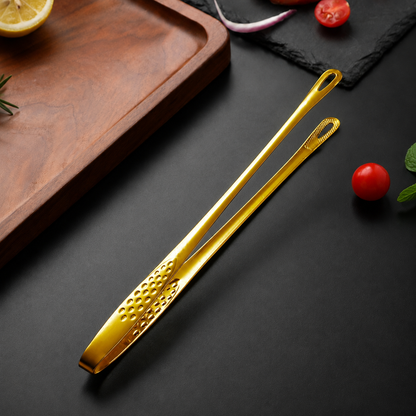 Stainless steel barbecue tongs