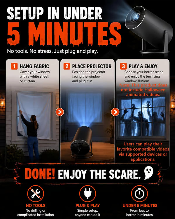 👻Scary Decorations Halloween Window Projector🎃