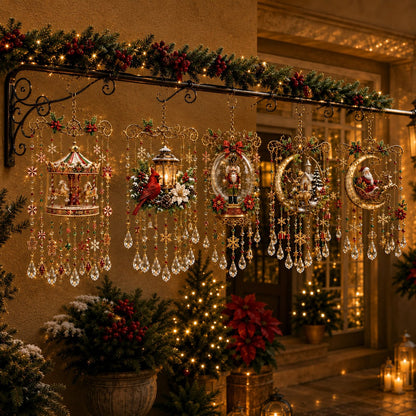 🎄 Limited-Time 50% OFF – Christmas Wind Chime with Crystal Drops🔔