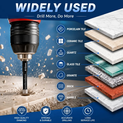 💎 6-Piece Diamond Drill Bit Set for Tile, Glass & Stone 🛠️